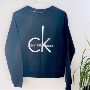 CALVIN KLEIN fleece sweatshirt hoodie black